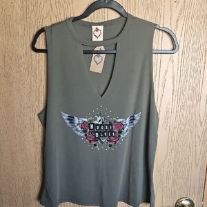 NWT House Of Blues Olive Green Women's Tank Top